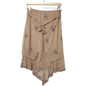 KC Gold Y2K Beaded Floral Fairy Skirt